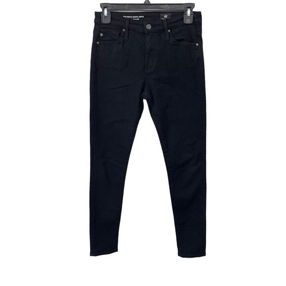 Ag Adriano Goldschmied Womens Jeans Farrah Skinny Ankle Jeans Black Size 25 - Picture 1 of 7